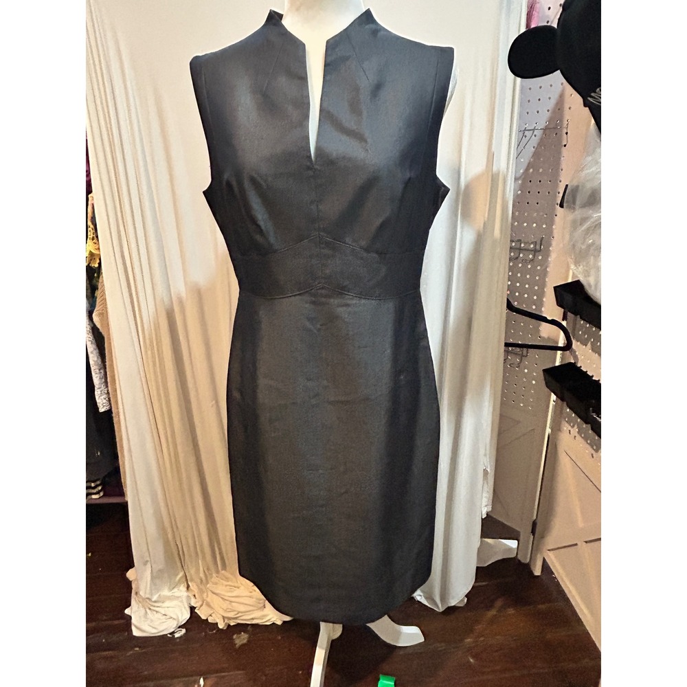 Antonio Melani Black Sleeveless Sheath Dress Career Cocktail‎ Party Elegant